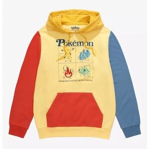 Pokemon | Color Block Starter Pokemon Hoodie